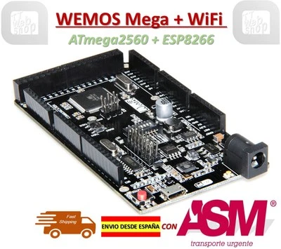WeMOS Mega + WiFi R3 ATmega2560 + ESP8266 USB-TTL for Arduino Mega ENVIO RAPIDO - Imagen 1 de 4
