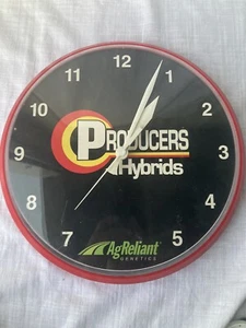 13inch Clock Farmers Producers Hybrids AgReliant Dial Clock Plastic Tested Works - Picture 1 of 10