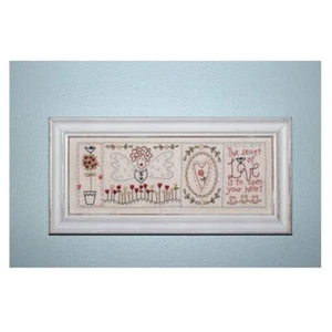 The Birdhouse Designs Secrets of Love Stitchery Printed Pattern - Picture 1 of 1