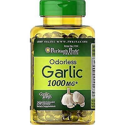 Puritan's Pride Odorless Garlic 1000mg Softgels - 250 Count