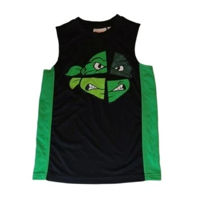 Boys Teenage Mutant Ninja Turtles Jersey TShirt in Black and Green, M - Image 1 of 4