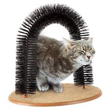 Self Groom Cat Arch Scratcher Bristle Ring Brush Control Shedding Healthy Fur