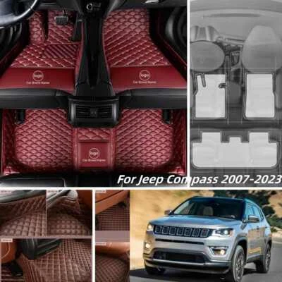 For Jeep Compass 2007-2023 Car Floor Mats All Weather Custom Carpets Auto Mats Foto 1 de 4