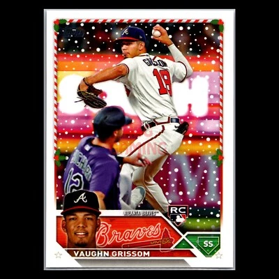 Vaughn Grissom RC 2023 Topps Holiday Atlanta Braves Rookie Baseball Card #H107 - Image 1 of 2