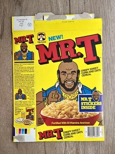 Vintage 1984 Original Mr. T Quaker Cereal Box - Picture 1 of 2