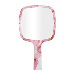 1 Pc Women Durable Square Handheld Mirror for Business Travel Red Yellow Pink - Picture 1 of 4