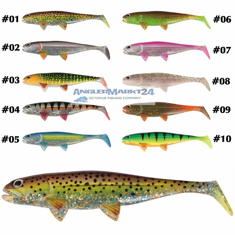 JACKSON "THE FISH" Gummifische Gummifisch Shad Kunstköder Hechtköder Swimbait