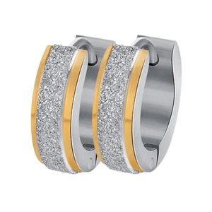 Frosted Earrings Punk for Women Round Goldene Ohrringe Modeschmuck - Picture 1 of 10