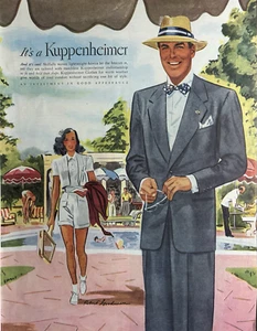 1946 Kuppenheimer Suits Mens Investment Good Appearance Tailored VTG Print Ad - Picture 1 of 1
