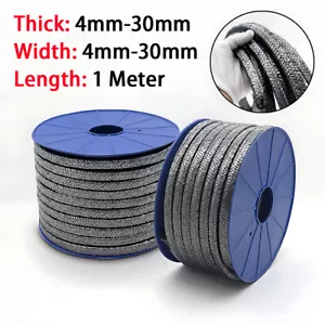4mm-30mm Graphite Gland Packing Graphite Seal Rope,Rope Shaft And Stem Usage - Picture 1 of 6