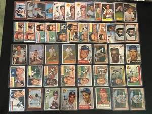 (48) 1952-1956 Topps/Bowman BB HOFers lot, Berra Spahn Kaline Reese, *SEWALL-SD* - Picture 1 of 11