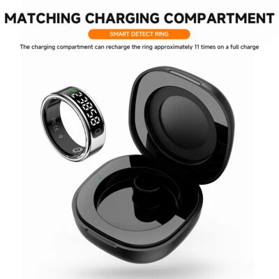 Smart Ring Fitness Tracker Display Screen Heart Rate SPO2/BP Sleep Monitoring  - Image 1 of 4