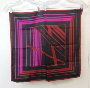 Bufanda Jean Louis Scherrer Hecha en Francia 28" x 28" Poliéster - Imagen 1 de 4