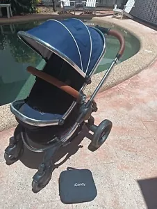 iCandy Peach Pram stroller - Royal Blue 2017 Excellent condition - Picture 1 of 4