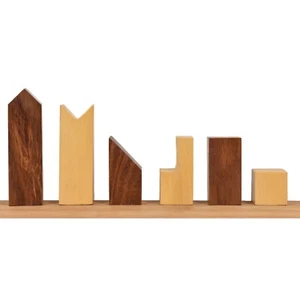 Repro 1966 Lanier Graham Chess pieces Only Absract set - Golden Rosewood- 2.7" - Picture 1 of 11