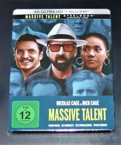 MASSIVE TALENT MIT NICOLAS CAGE 4K BLU RAY +BLU RAY LIMITIERTE STEELBOOK NEU OVP - Imagen 1 de 4