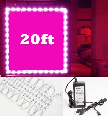 20ft LEDUPDATES Magenta Pink STOREFRONT LED LIGHT 5630 + UL 12v Power Supply - Image 1 of 4