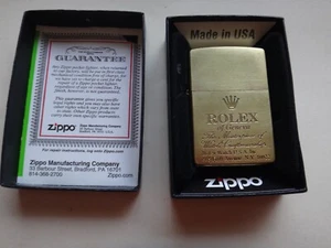 2024 Brass Zippo Lighter ROLEX Geneva MASTERPIECE WATCH CRAFTSMANSHIP Logo + Box - Picture 1 of 15