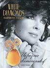 1992 WHITE DIAMONDS Perfume Elizabeth Taylor Photo Original PRINT AD