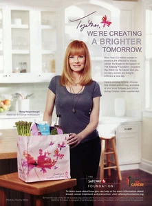 SAFEWAY magazine AD #1 RARE 2013 OOP FOR BREAST CANCER MARG HELGENBERGER - Picture 1 of 2