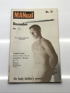 Manual December 1961 No. 31 Vintage Male Beefcake Magazine - Foto 1 di 3