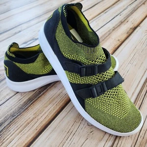 EUC-Nike Air Sock Racer Ultra Flyknit YEL/BLK Running Shoes Mens Size 11 - Picture 1 of 10