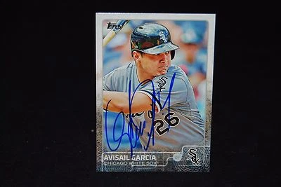 Tarjeta de béisbol firmada por Avisail Garcia 2015 Topps #363 automática White Sox Tigers Foto 1 de 2