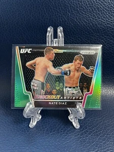 Panini Prizm UFC 2021 Nate Diaz #5 Knockout Artists verde Prizm paralelo - Imagen 1 de 3