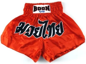 Boon Sport "CLASSIC" Muay Thai Shorts - Red - Picture 1 of 4