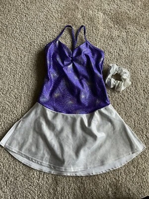 Mondor Canadá Vestido de Patinaje Artístico Adulto Pequeño Púrpura y Plata Foto 1 de 4