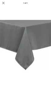 Windsor Stain Resistant 70 Inch Round Tablecloth in Charcoal Seats 4 to 6 People - Picture 1 of 1