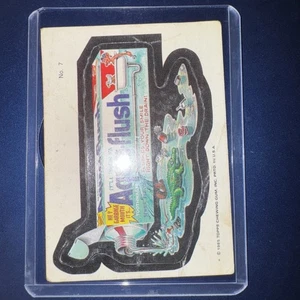 1985 Topps Wacky Packages Aqua-Flush Toothpaste #7 Aquafina Parody Card Sticker - Picture 1 of 2