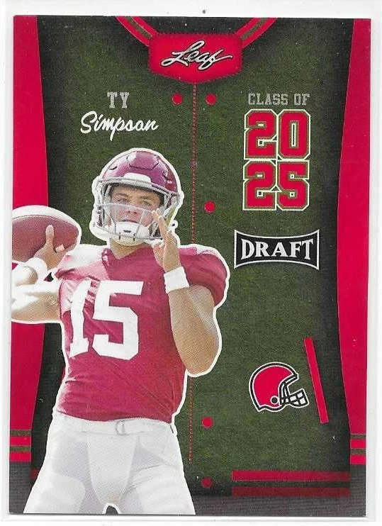 2023 Leaf Draft Red Class Of 2025 Ty Simpson Alabama QB RC #85 - Image 1 of 1
