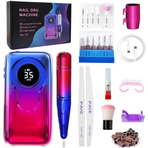 Professional Nail Drill, 35,000 RPM Rechargeable Electric Nail Drill Machine,... - Picture 1 of 7
