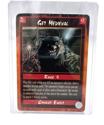Rage Get Medieval CCG Combat Event Limited Promo White Wolf 1995 - Image 1 of 3
