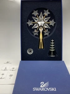 Topper per albero di Natale in cristallo Swarovski placcato oro scatola da 6" - Foto 1 di 13