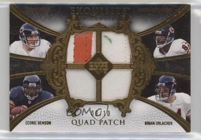 2007 Exquisite Collection /10 Rex Grossman Cedric Benson Quad Patch HOF - Image 1 of 2