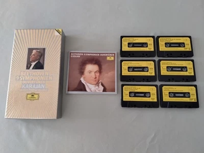 BEETHOVEN The 9 Symphonies/Overtures Karajan 6-cassette box set - Image 1 of 4