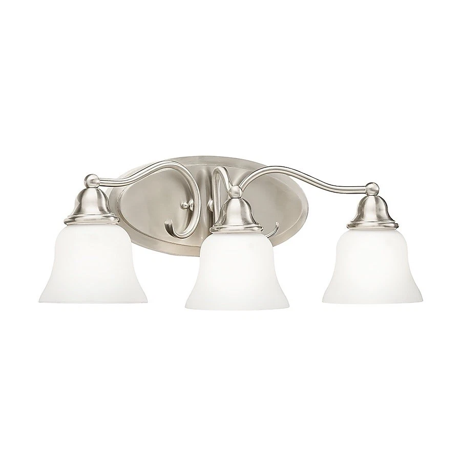 Tocador tradicional Kichler 0616047 LED 3 luces níquel satinado ópalo vidrio blanco Foto 1 de 4