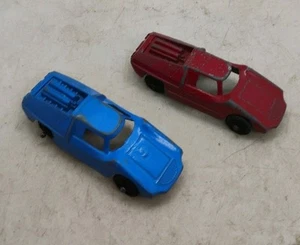 Vintage Tootsie Toy Red and Blue Fiat Abarth Die Cast Metal Cars  - Picture 1 of 4