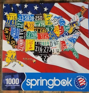 Springbok STATE PLATES 1000 pc Puzzle, 33-10666, Aaron Foster, Excellent - Picture 1 of 4