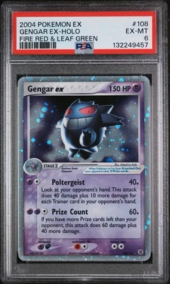 Gengar ex ⭐️ 108/112 FireRed & LeafGreen Pokemon Holo Vintage PSA 6 JUST GRADED - Image 1 of 2