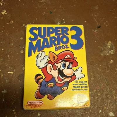 Nintendo NES Super Mario Bros 3 w/ Box Authentic Tested & Works No Foam / Manual - Image 1 of 3