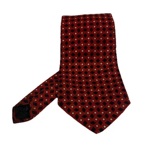 Brooks Brothers makers Red-Multicolor geometric Silk Tie mens classic 58”X3.5” - Picture 1 of 6