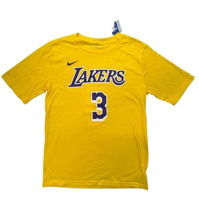 Nike NBA Lakers Anthony Davis #3 Youth T-Shirt - Gold / Purple NWT large - Image 1 of 4