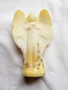 Vintage Fenton Gloria Engel Figur Satin Pudding Glas 7" hoch - Bild 1 von 3