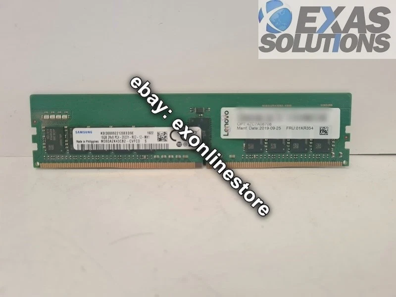 4ZC7A08708 - 16GB TruDDR4 2933MHz (2Rx8 1.2V) RDIMM for ThinkSystem 01KR354 - Image 1 of 1