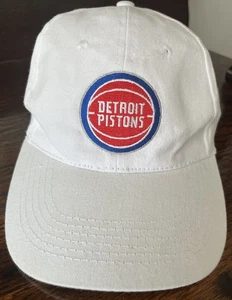 Detroit Pistons Script Snapback Mütze weiß Vintage 90er - Bild 1 von 4