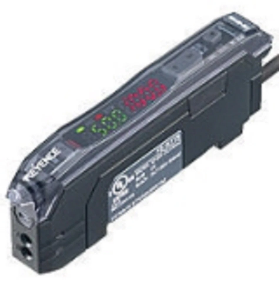 Keyence FS-N15CN Digital Fiber Optic Sensor, Fiber Amplifier, M8 Connector, NPN - Image 1 of 1