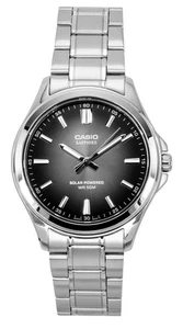 Casio Standard Black Dial Solar Dress Men's Watch MTS-RS100D-1AV - Picture 1 of 4